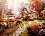 Thomas Kinkade Make a Wish Cottage 2 painting